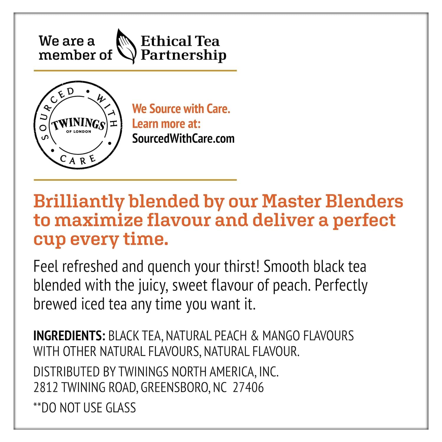 Twinings Sourced with care tea pods supporting communities.