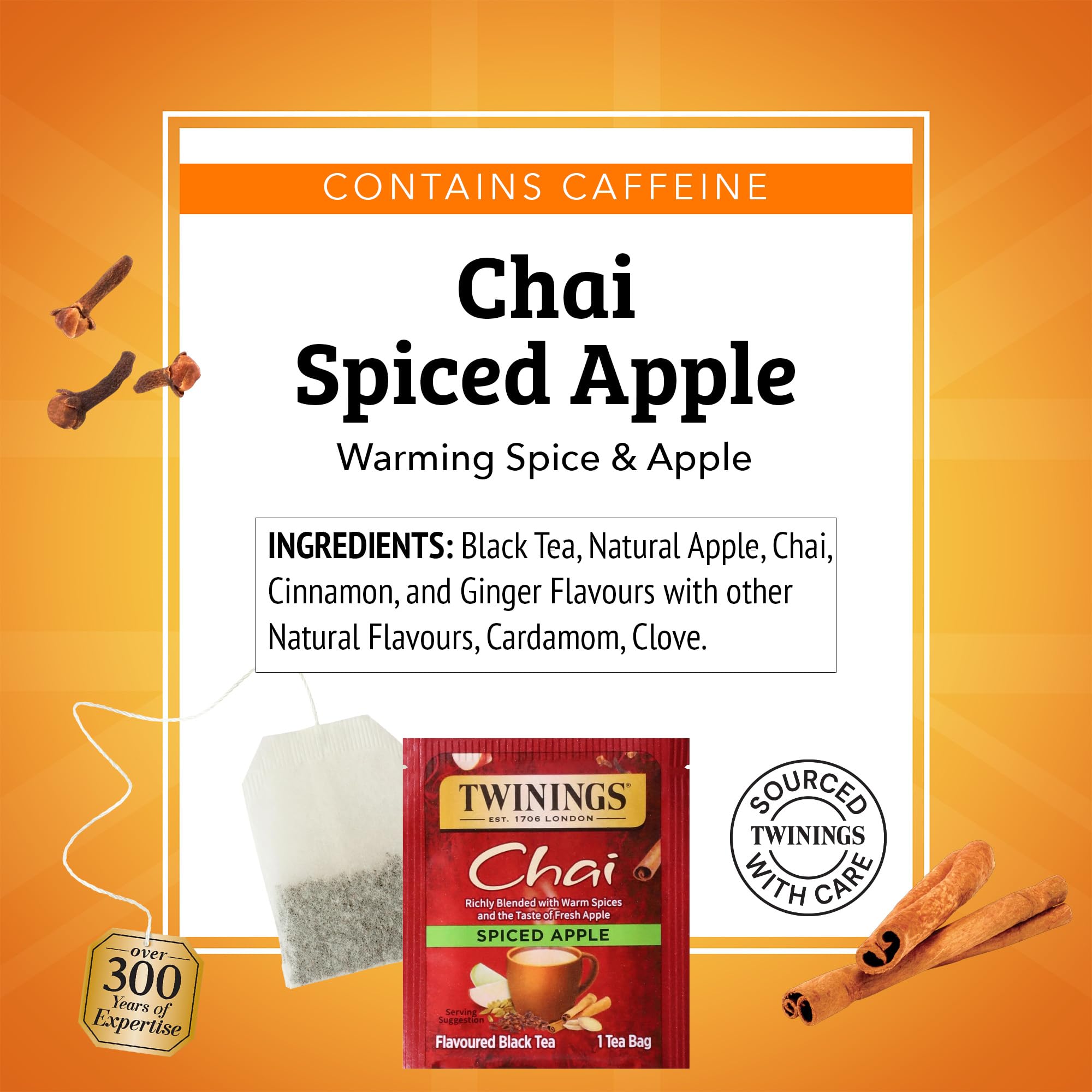 A glass of Twinings Spiced Apple Chai iced tea for a refreshing moment.