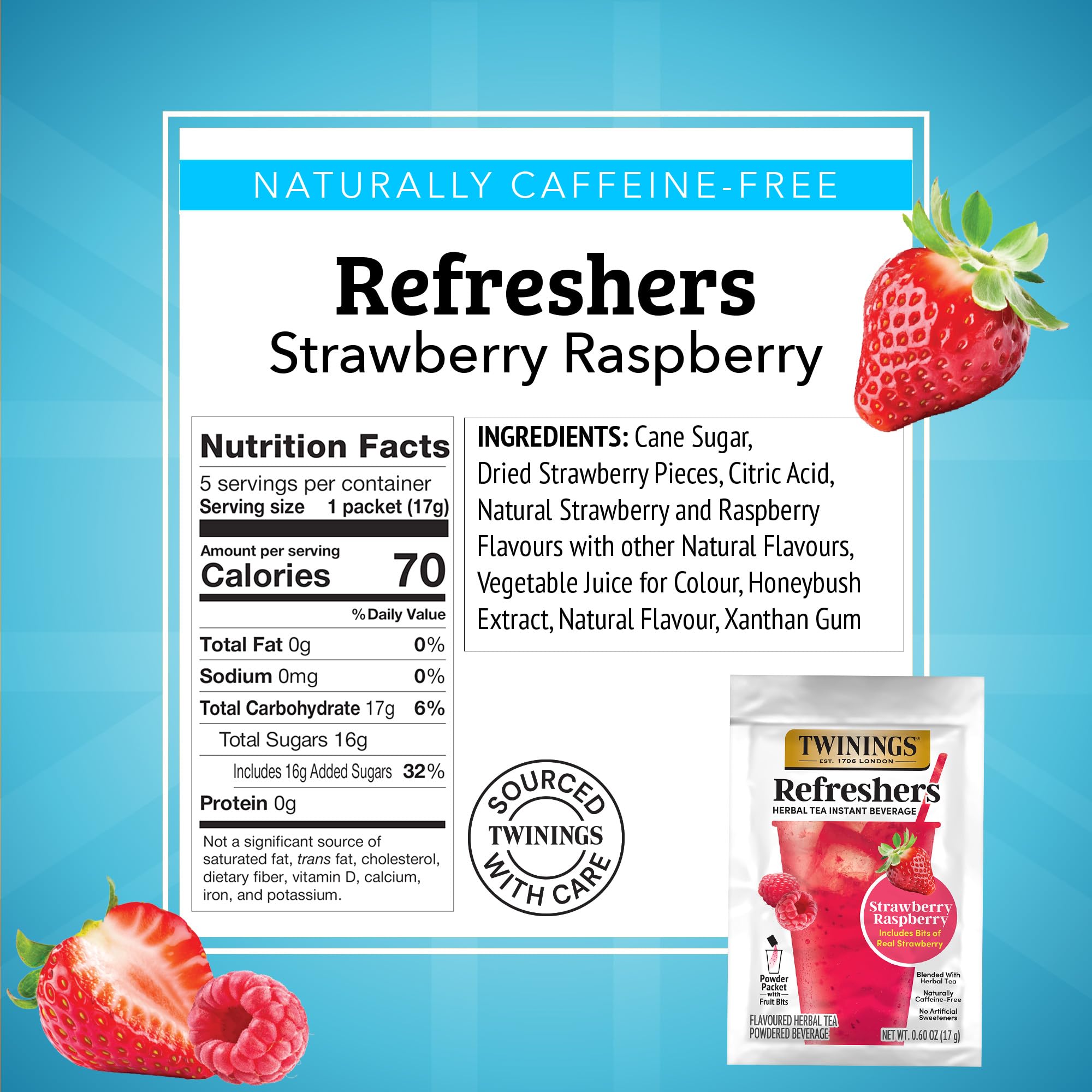 Twinings real strawberry bits add texture and flavor.