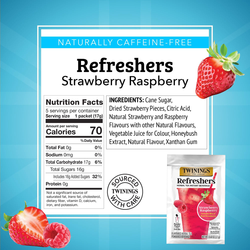 Twinings real strawberry bits add texture and flavor.