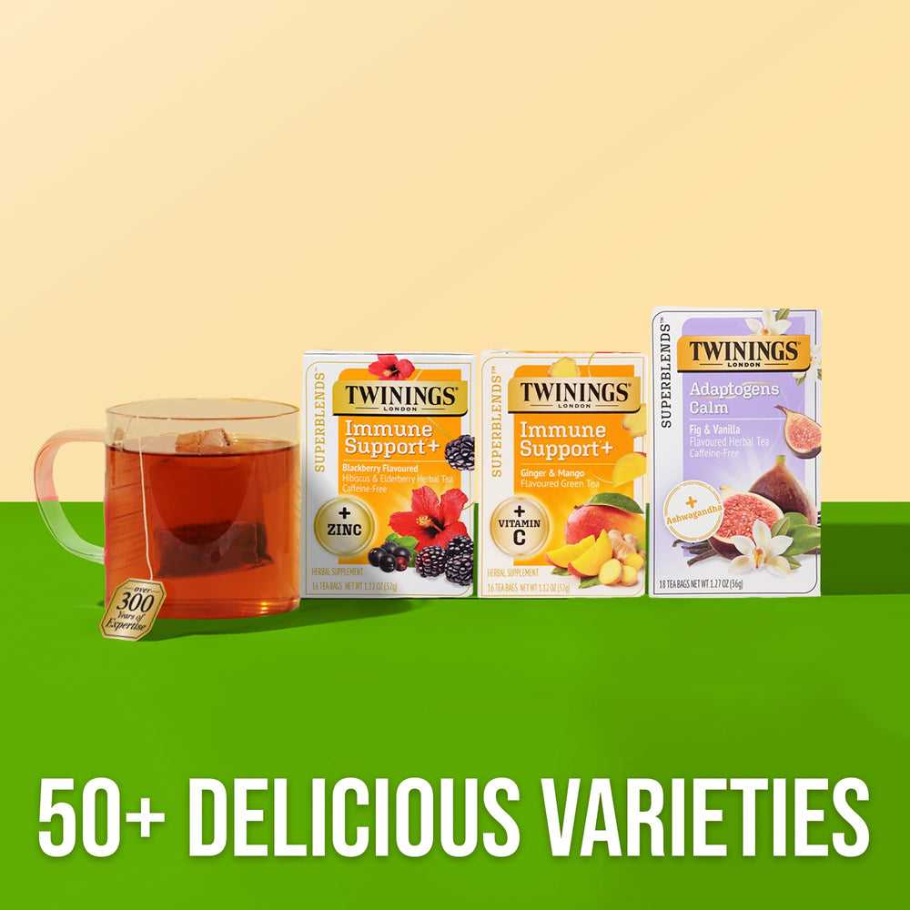 Twinings hot or iced tea served in a glass pitcher