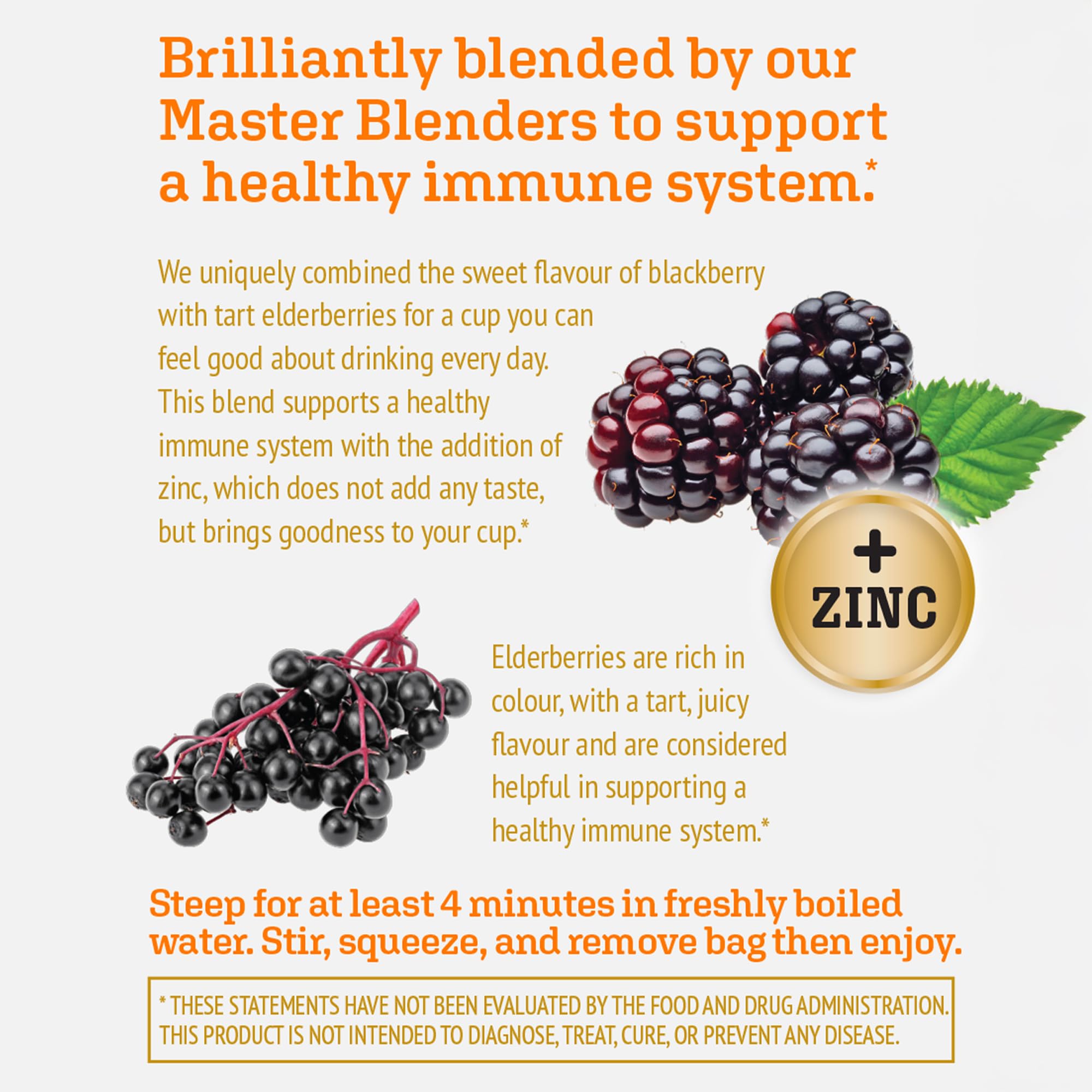 Twinings organic lemon balm and hibiscus with elderberry ingredients