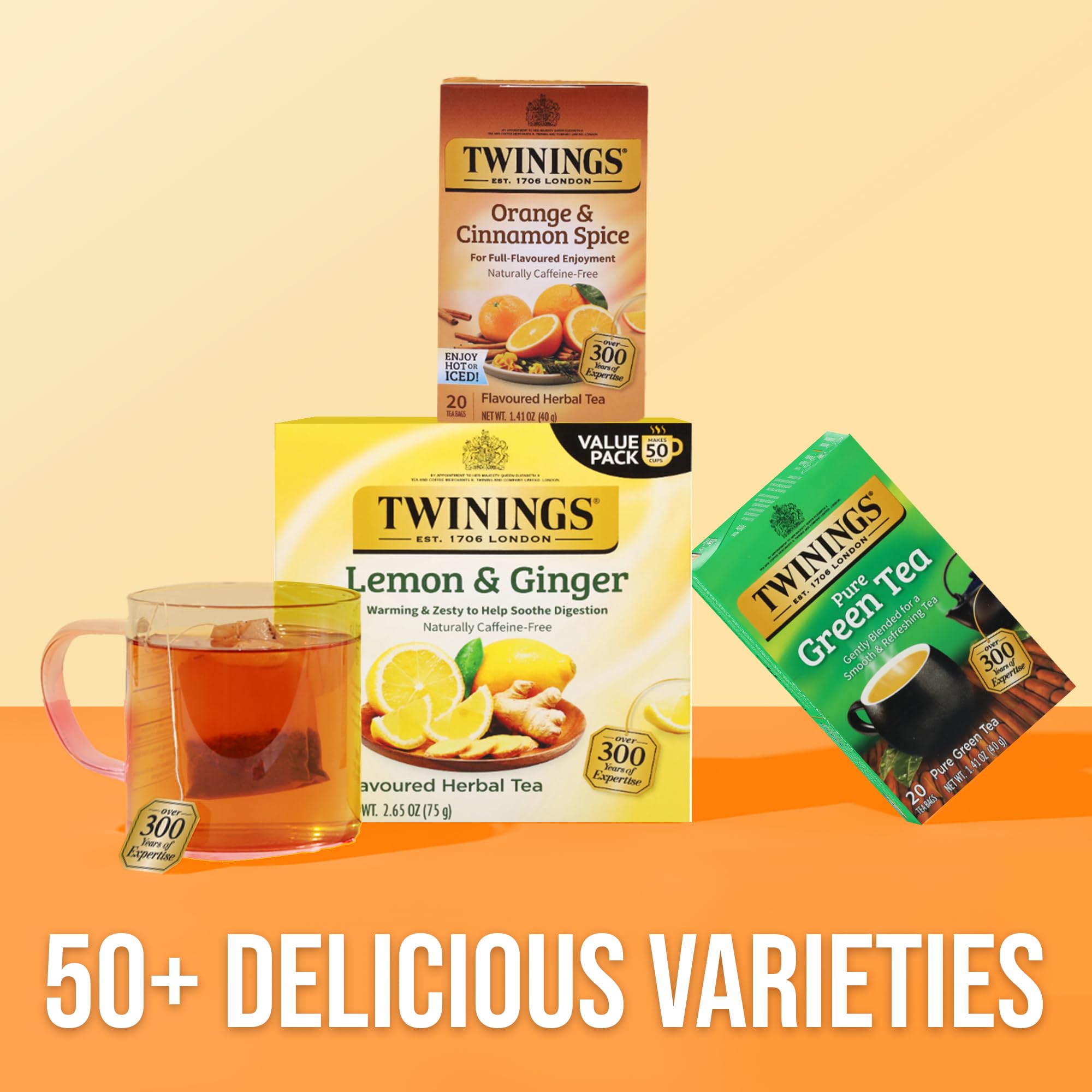 Tea bag on a wooden spoon beside a hot cup