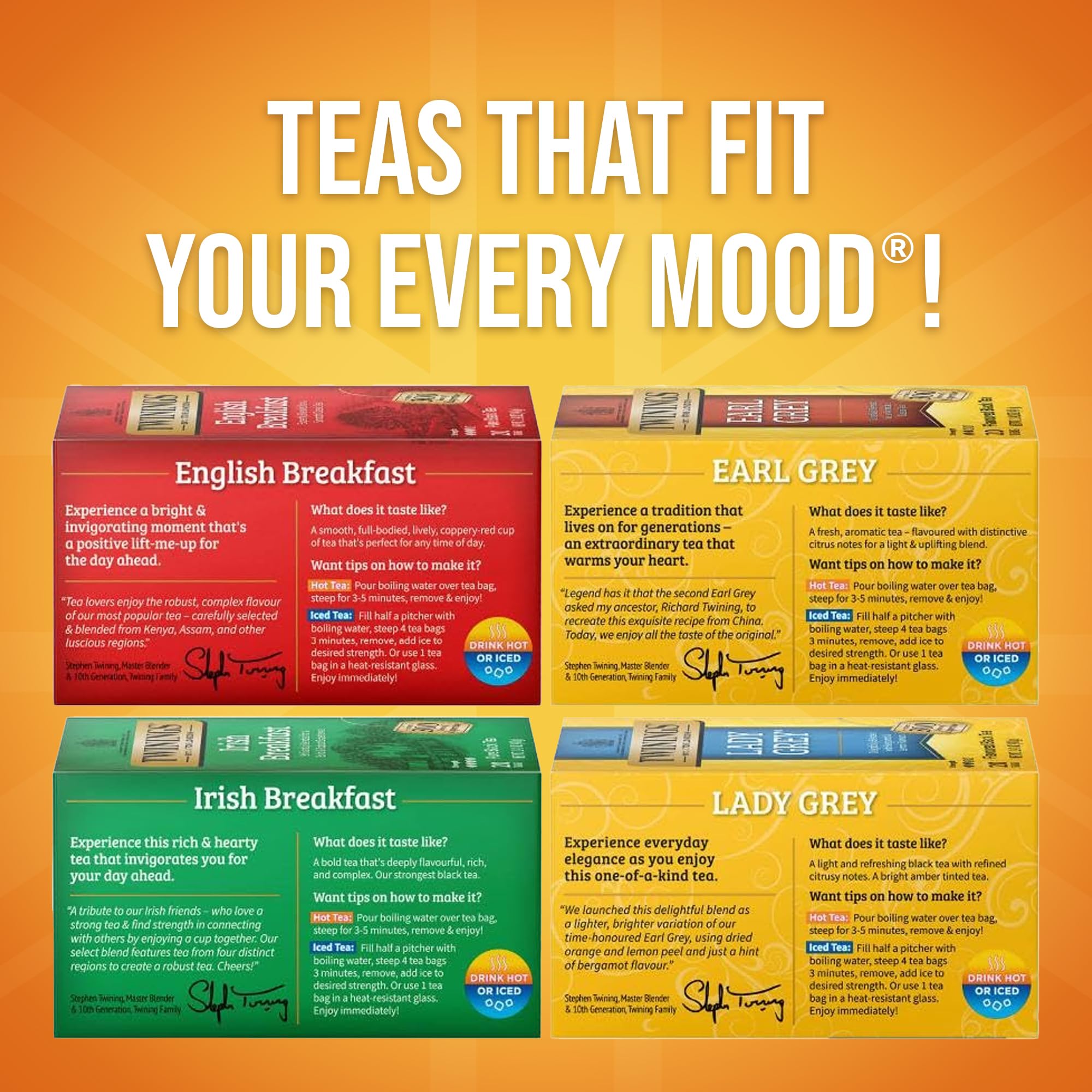 Twinings tea bags on-the-go in purse for travel