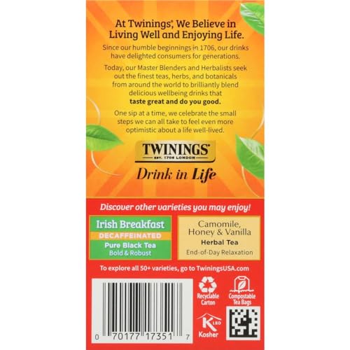 Twinings tea bags wrapped fresh to preserve aroma and flavor in every cup