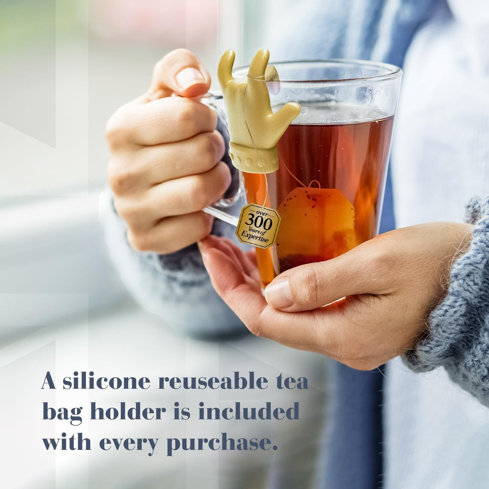 Twinings tea brew steaming in a mug suggesting a comforting caffeine-free moment.