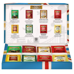 Twinings Tea Classics Gift Box front shows a 48-bag assortment for variety.