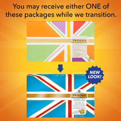 Twinings Tea Bags closeup highlights premium leaves and fresh packaging for on-the-go brewing.