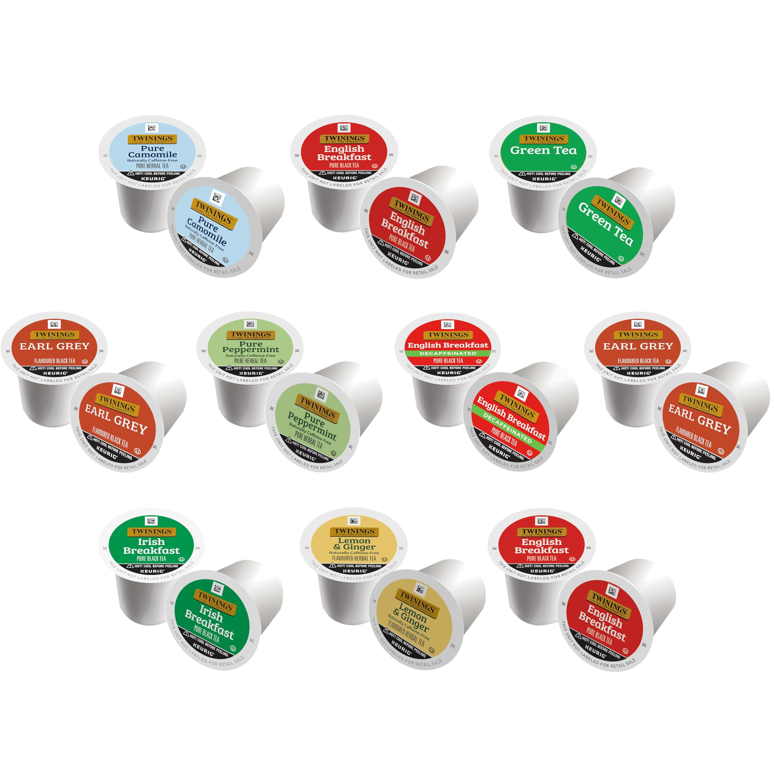 Twinings Tea K Cup sampler box front view for home variety