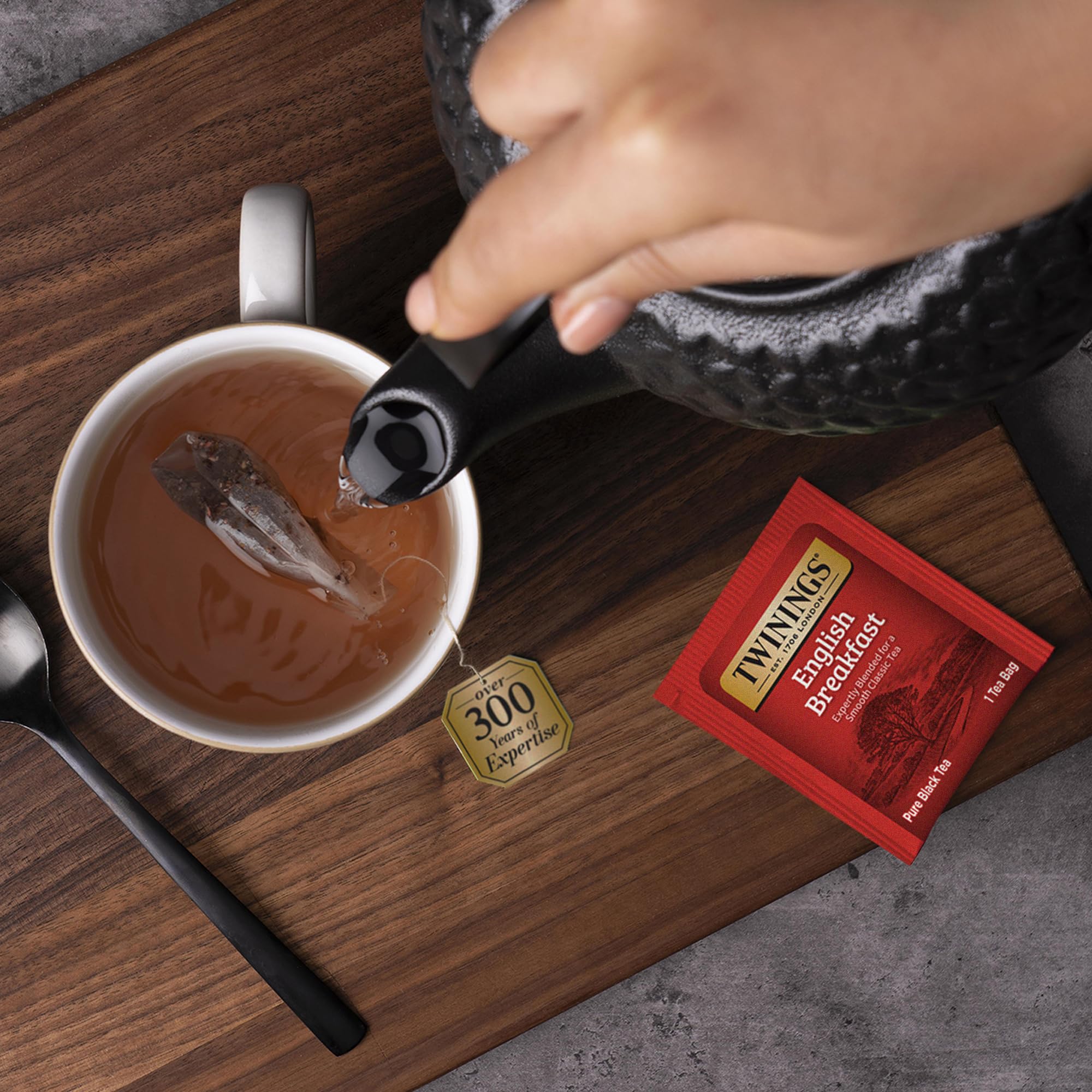 Twinings steep for about three minutes to release aroma and flavor.
