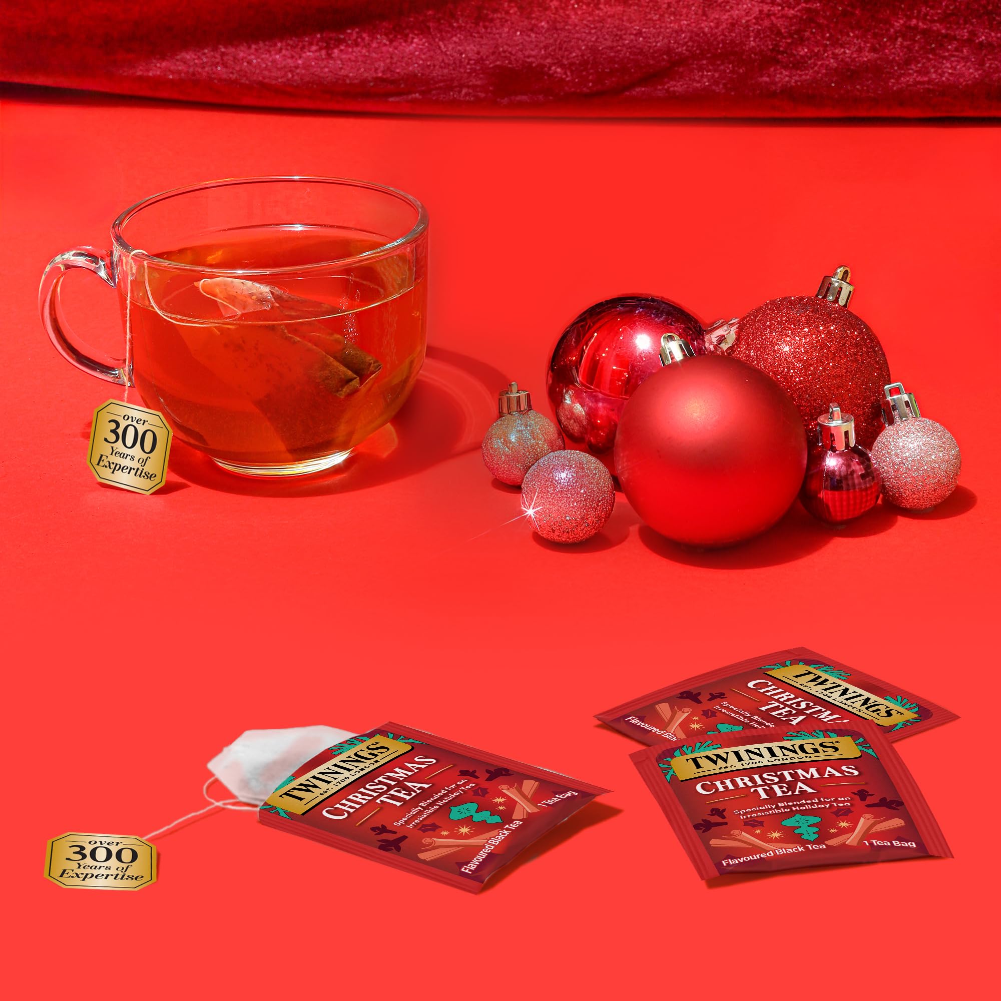 Winter Spice tea bag by Twinings ready to brew