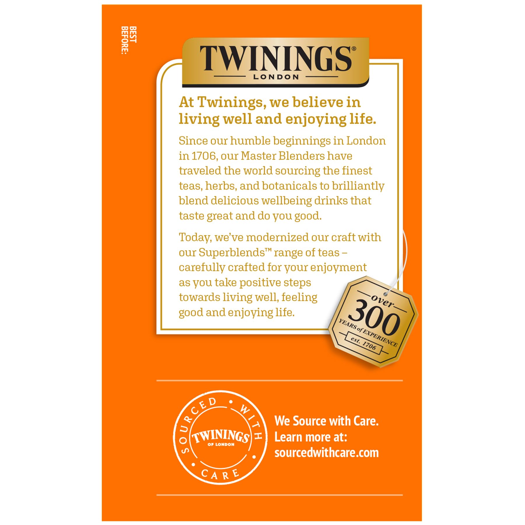 Twinings tea cup highlighting zinc citrate-added infusion without altering taste.