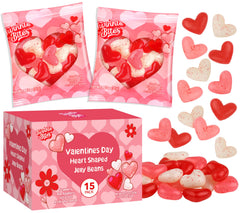 Twinkle Bites heart-shaped jelly beans in a 15-pack, ideal for classroom sharing