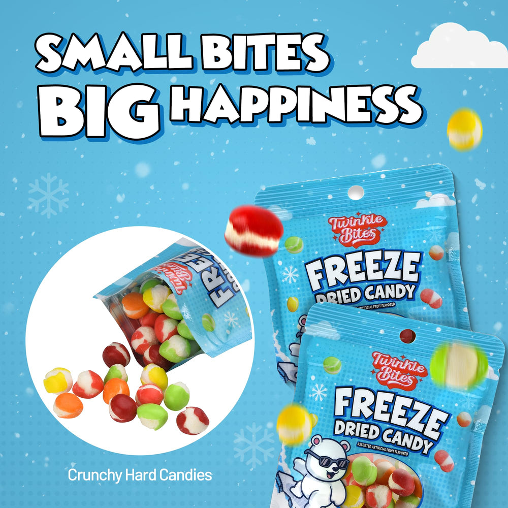 Twinkle Bites single-serve packs arranged for easy sharing during travel.
