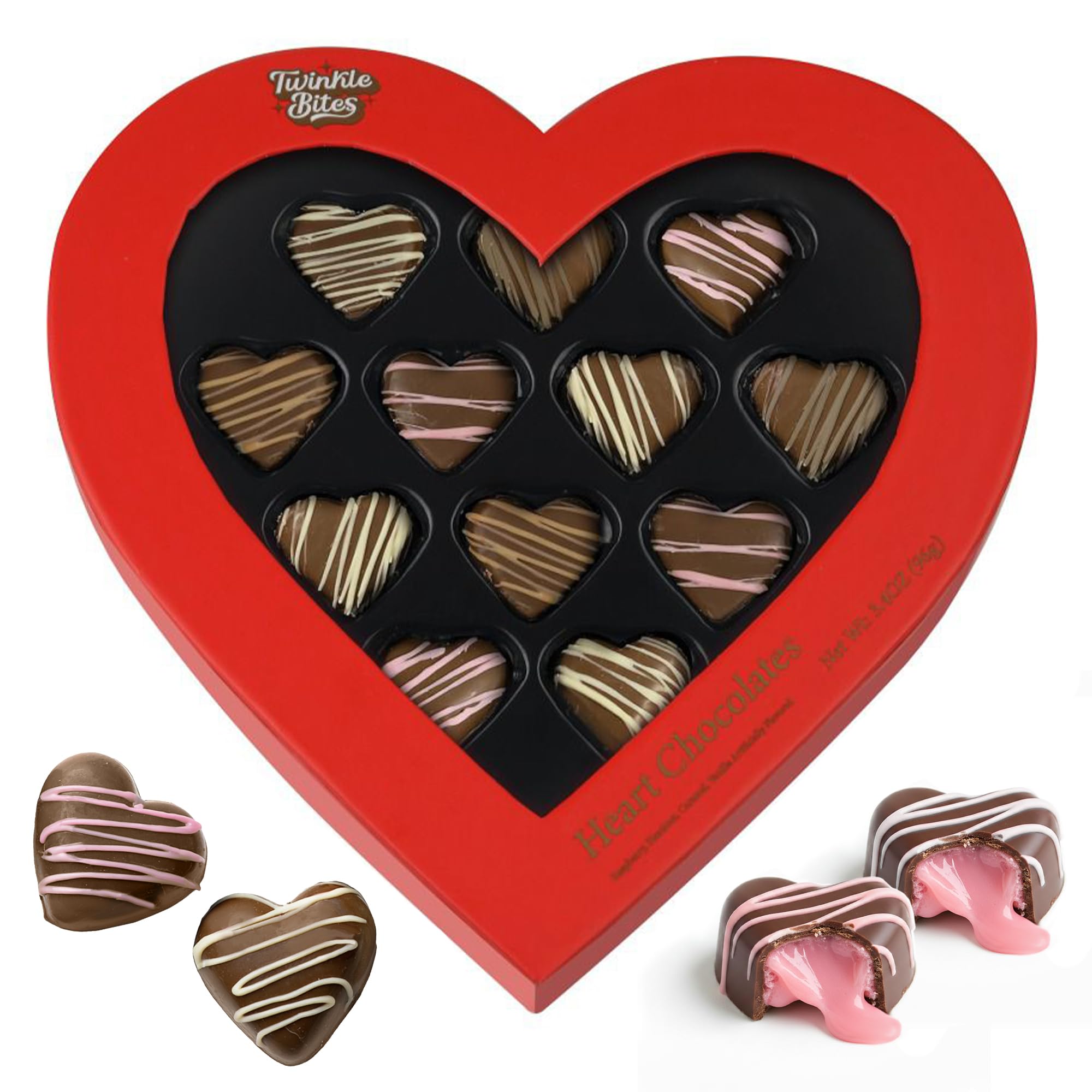 Twinkle Bites Valentine heart box collection, ideal for gifting on special occasions.