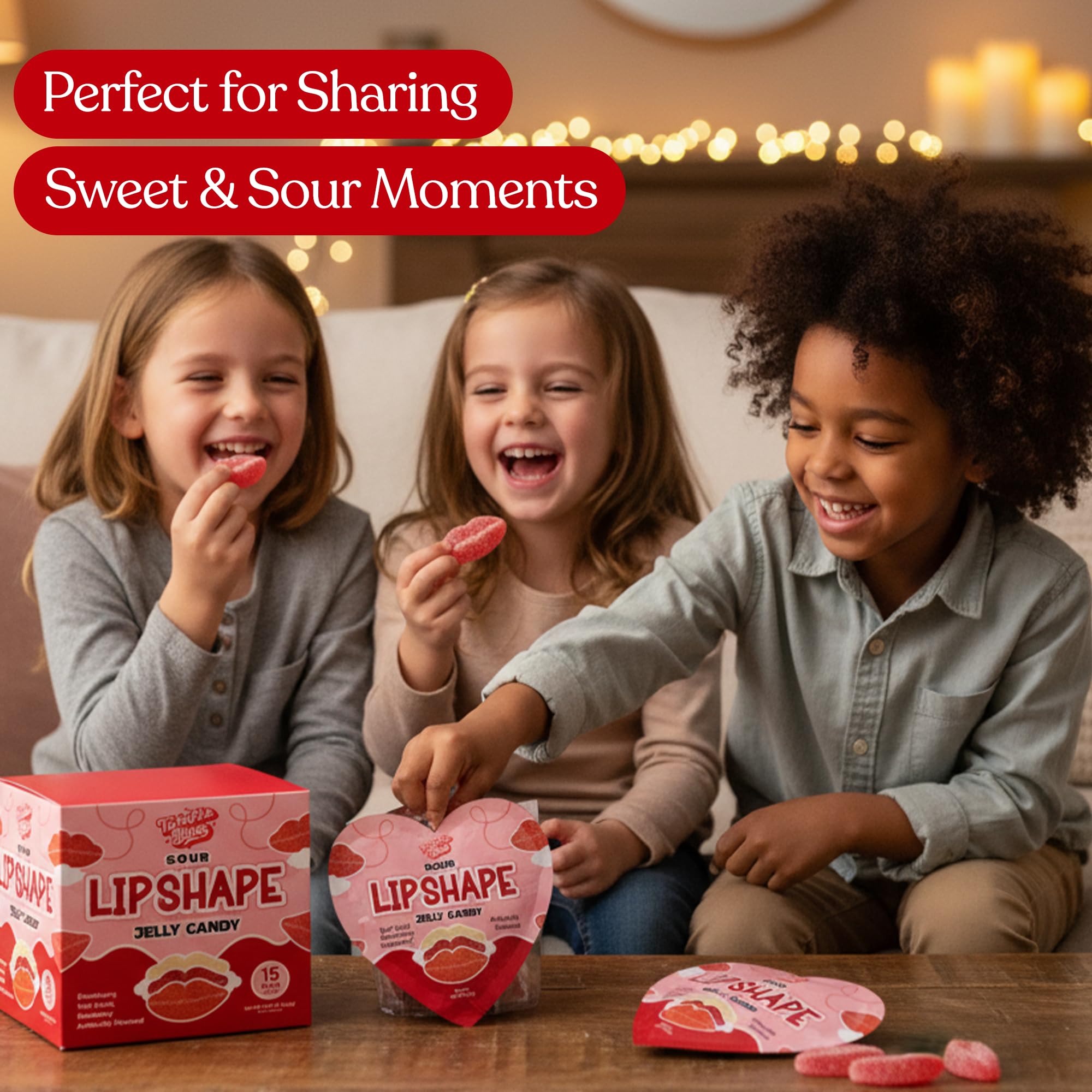 Twinkle Bites raspberry flavor gummies with tangy sugar coating