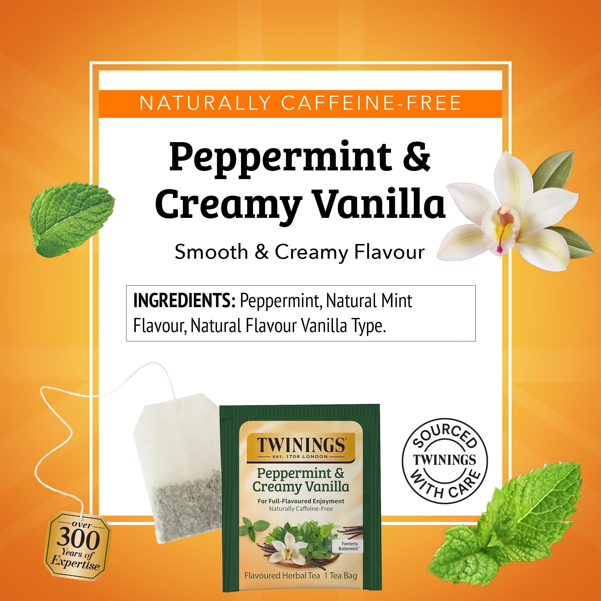 Twinings Peppermint Creamy Vanilla tea served iced for refreshing days.