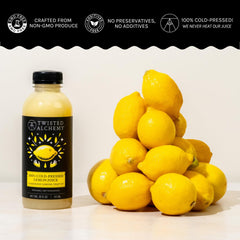 Twisted Alchemy non-GMO lemon juice supports clean, pantry-friendly flavor