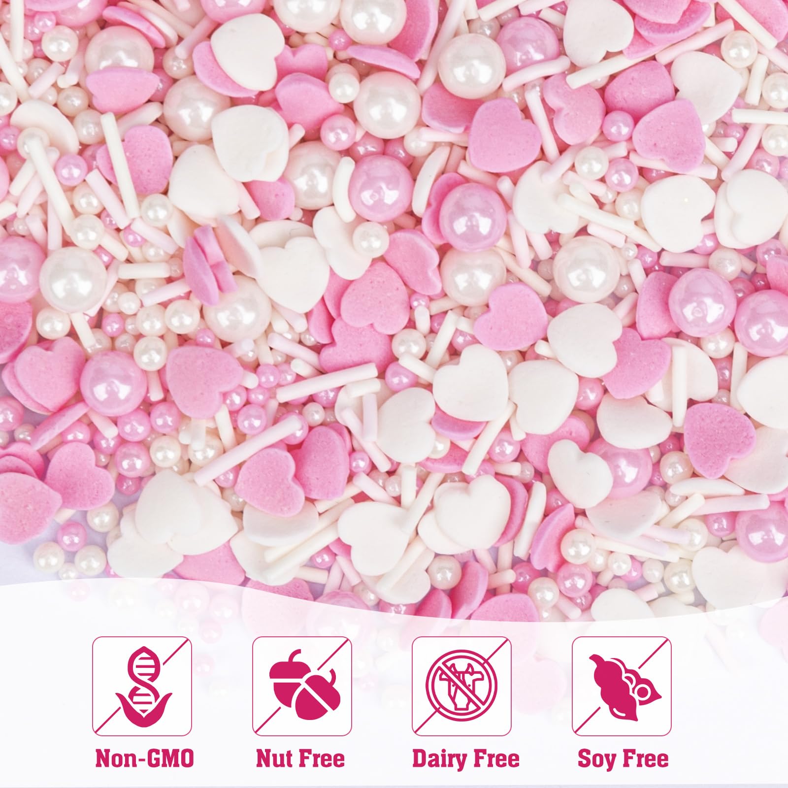 Twisweet heart sprinkles decorating cookies with romantic flair