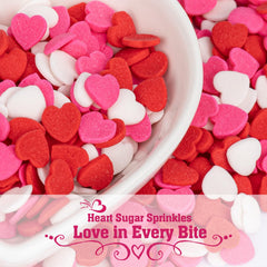 Twisweet heart sprinkles cupcake decoration in festive color mix.