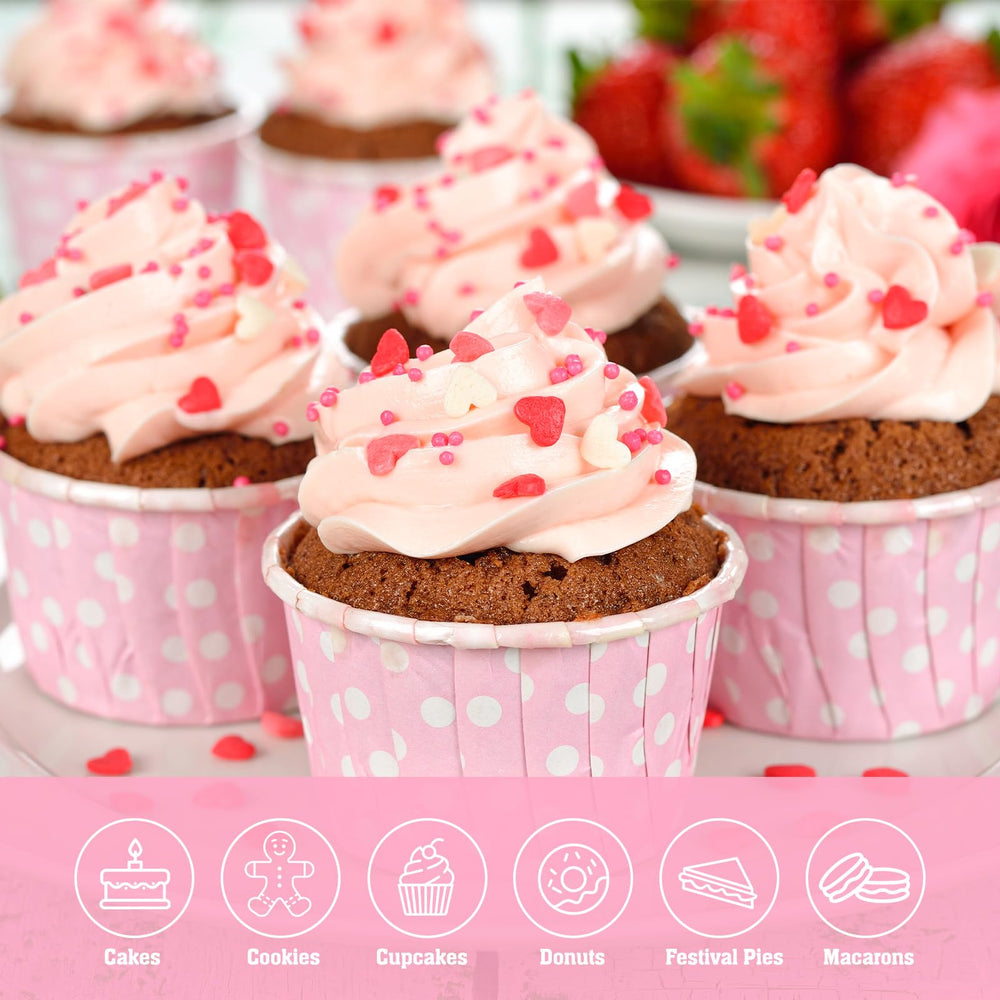 Twisweet pink jimmies mix for textured color on pastries