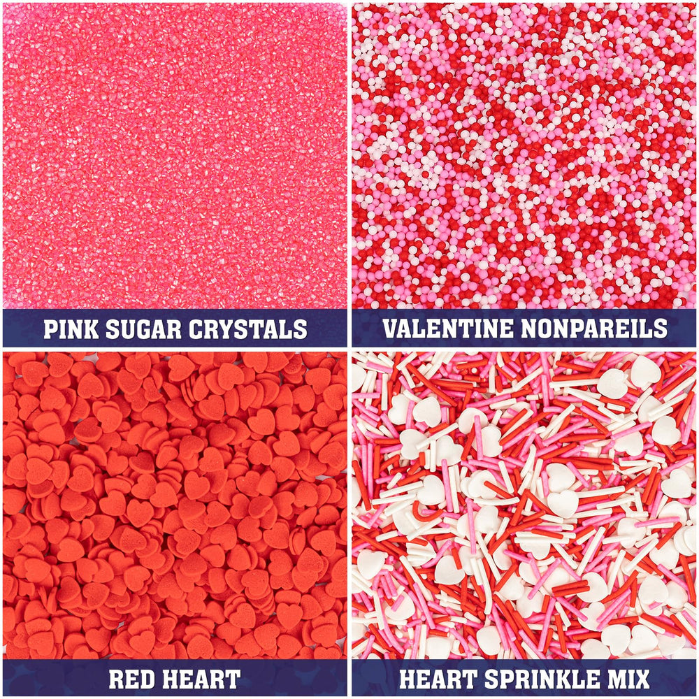 Twisweet red pink white nonpareils elevate cupcakes with shimmer