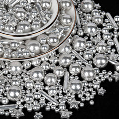 Twisweet Silver Pearl Rods bottle for elegant cake decorating and long-lasting shine.