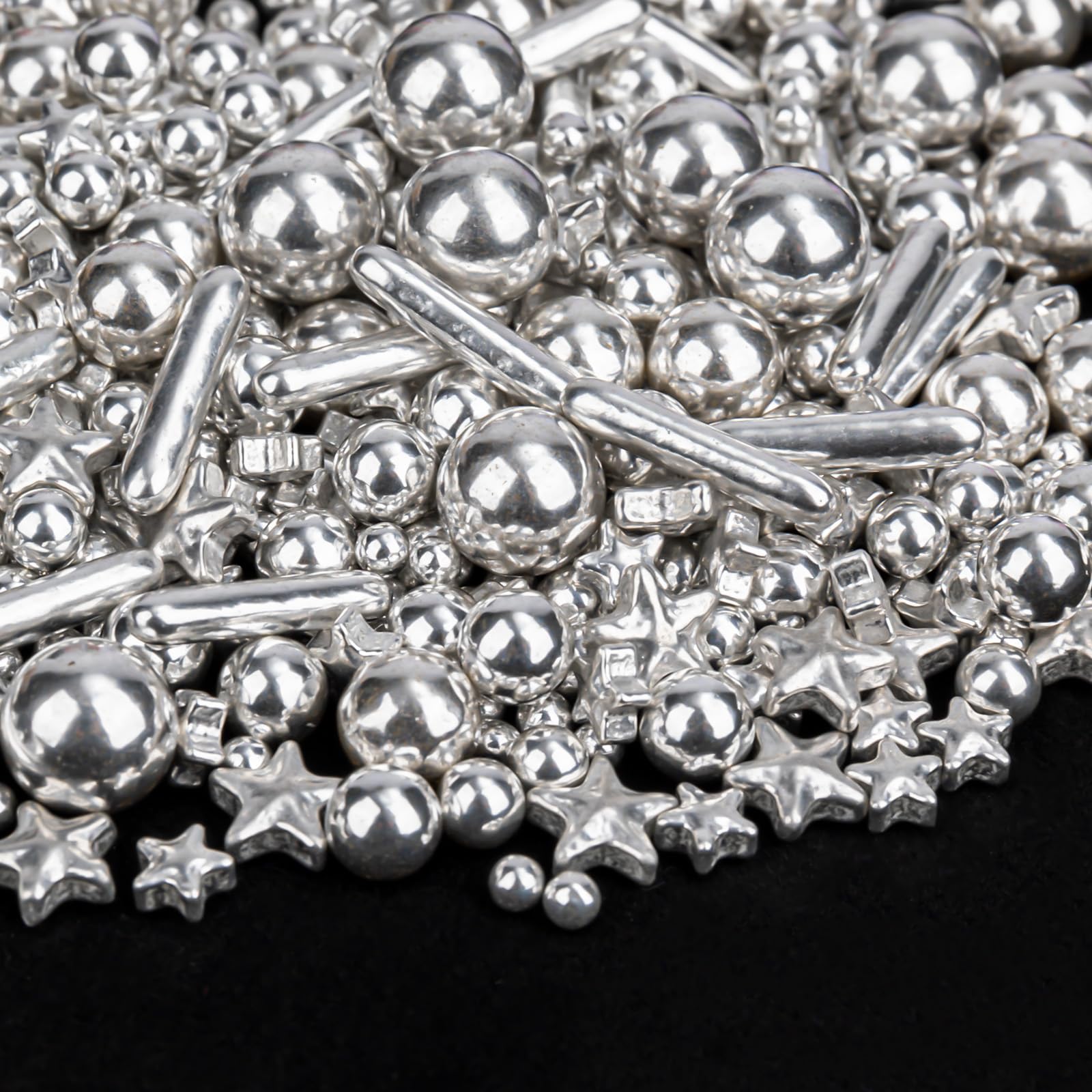Twisweet Silver Pearl Rods cupcake topper creates eye-catching dessert accents for celebrations.