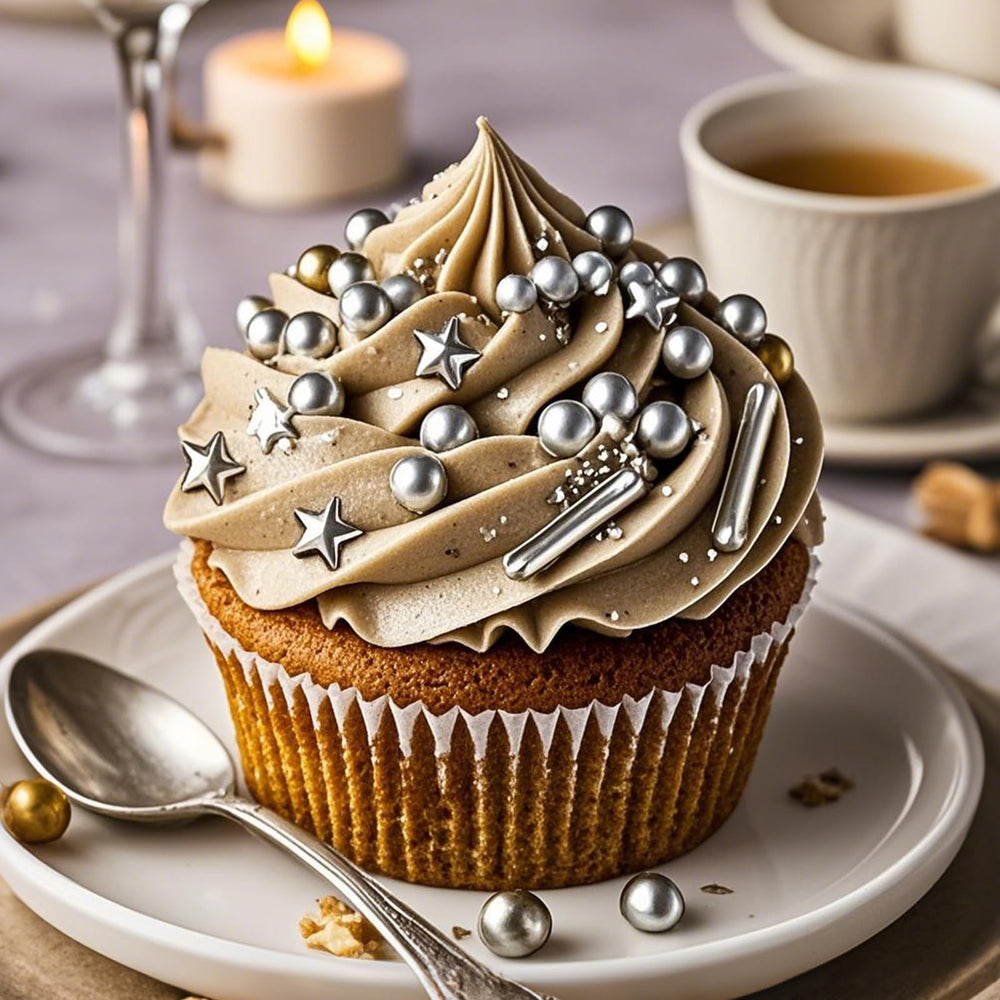 Twisweet Silver Pearl Rods wedding ornament adds classy sparkle to desserts.