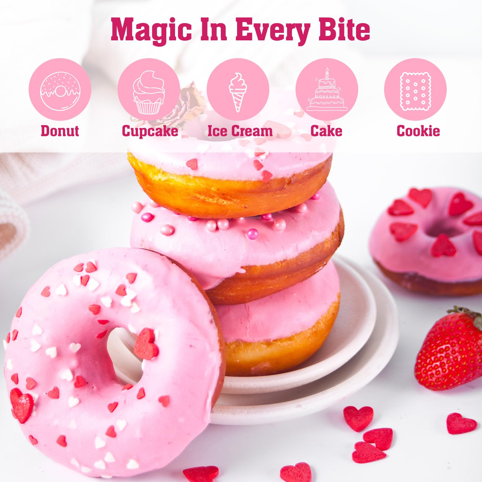 Twisweet sprinkles stored in resealable jar for freshness