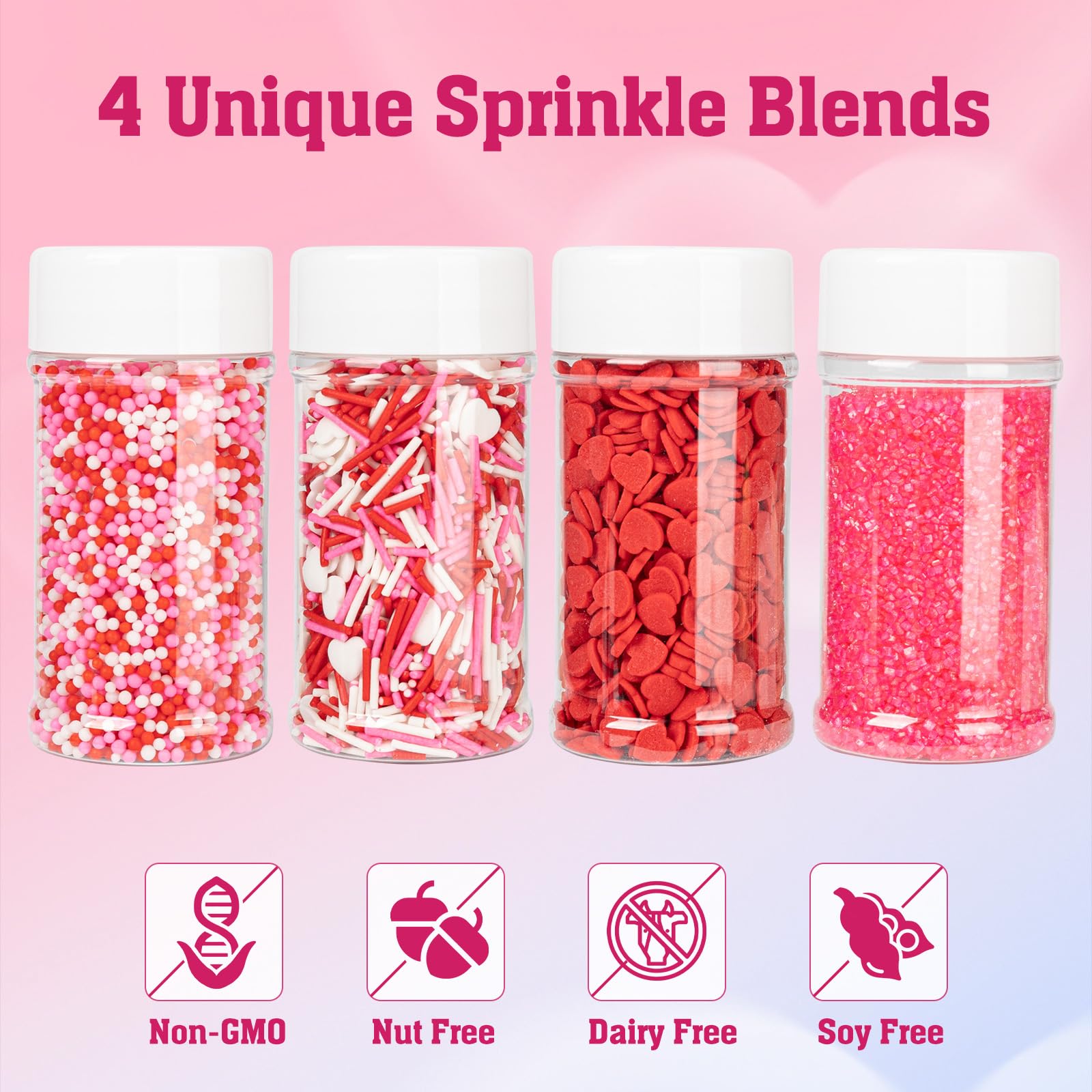 Twisweet Valentine sprinkles blends add color to desserts