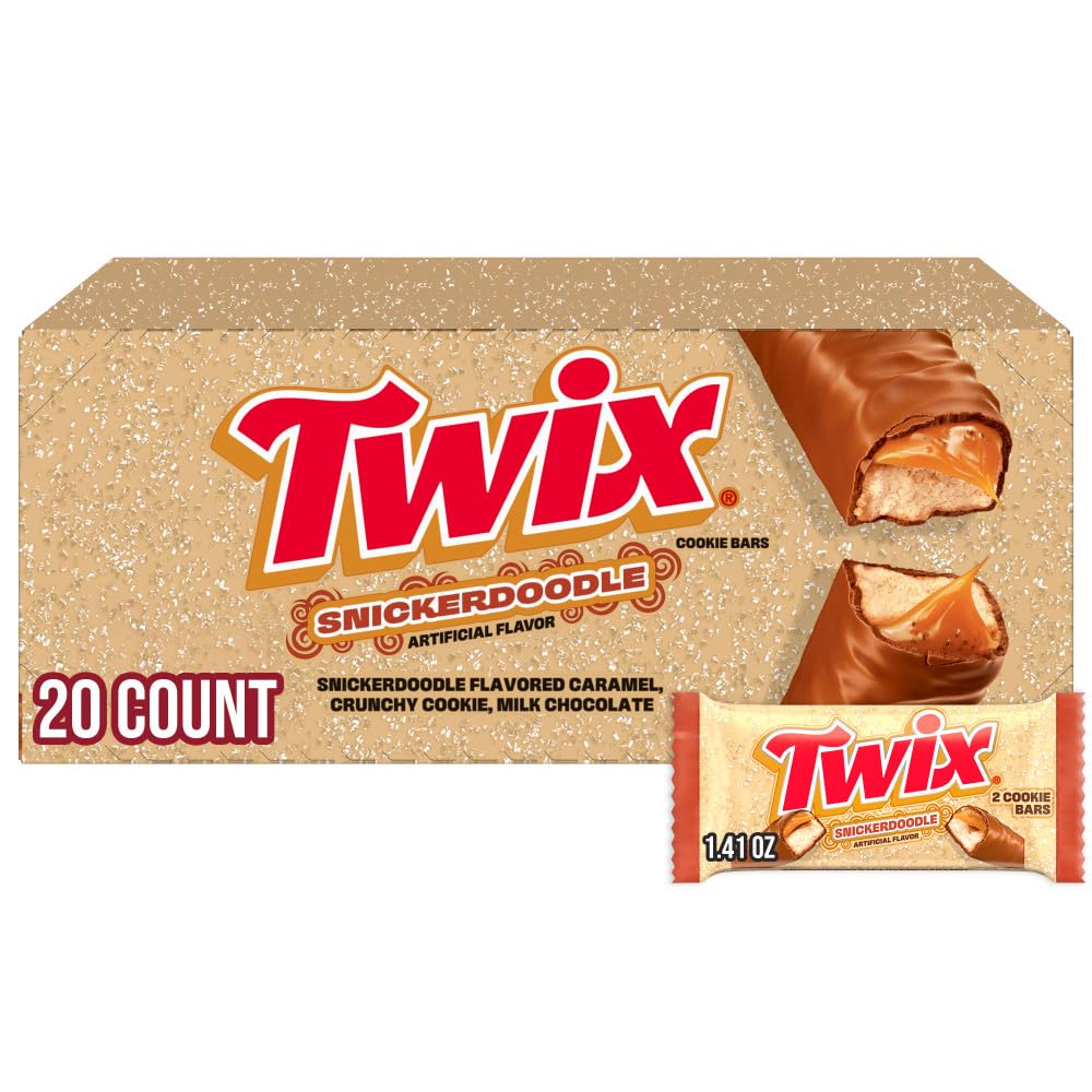 TWIX Snickerdoodle cookie bars pack, ideal for sharing during movie nights