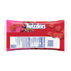Twizzlers Bites Cherry close-up texture shows chewy bite and fruity flavor
