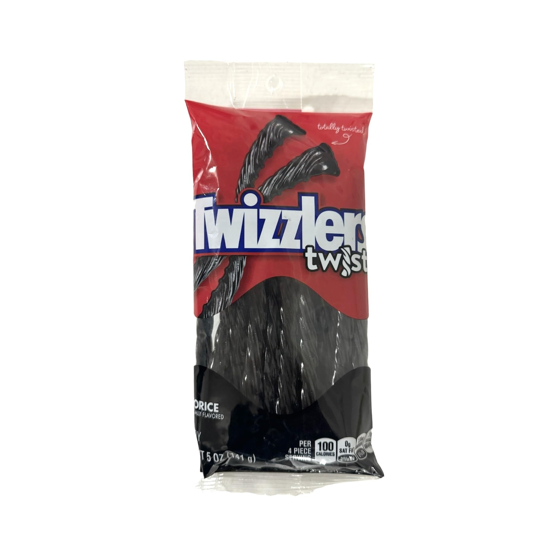 Twizzlers black licorice twists two-pack packaging, ideal for parties and gatherings