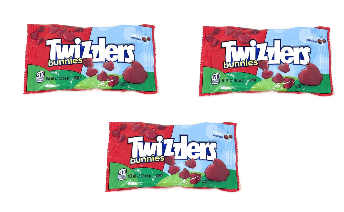 Twizzlers Bunnies Cherry 3-pack bags showing playful, shareable candy.