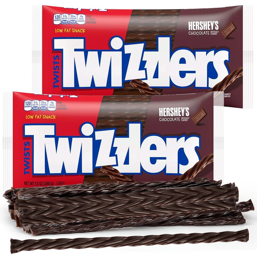 Twizzlers Chocolate Flavored Twists being shared during movie night.