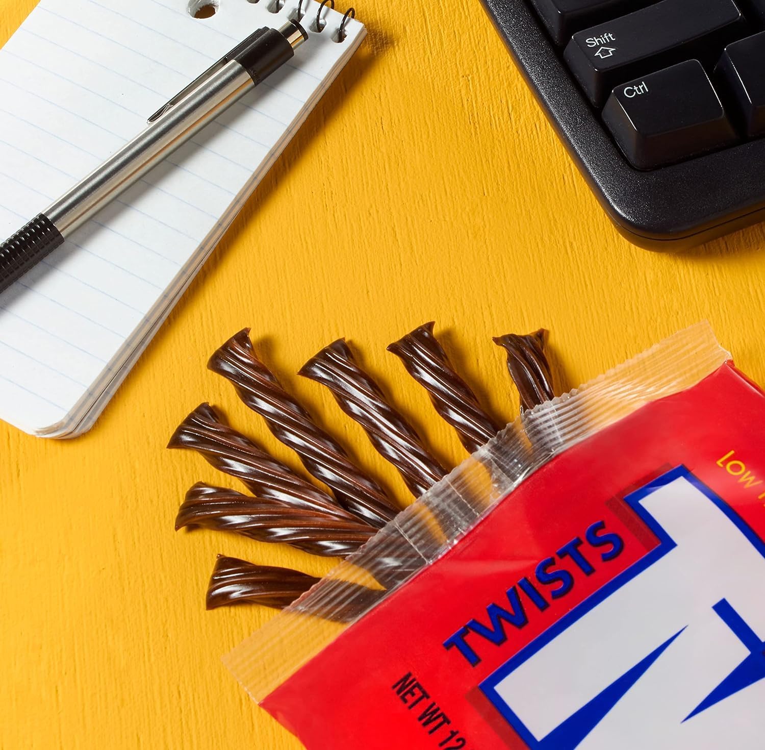 Twizzlers Chocolate Flavored Twists serving bowl at party for easy sharing.
