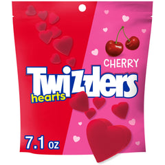 Twizzlers Hearts cherry flavored chewy candy bag ready for sharing.
