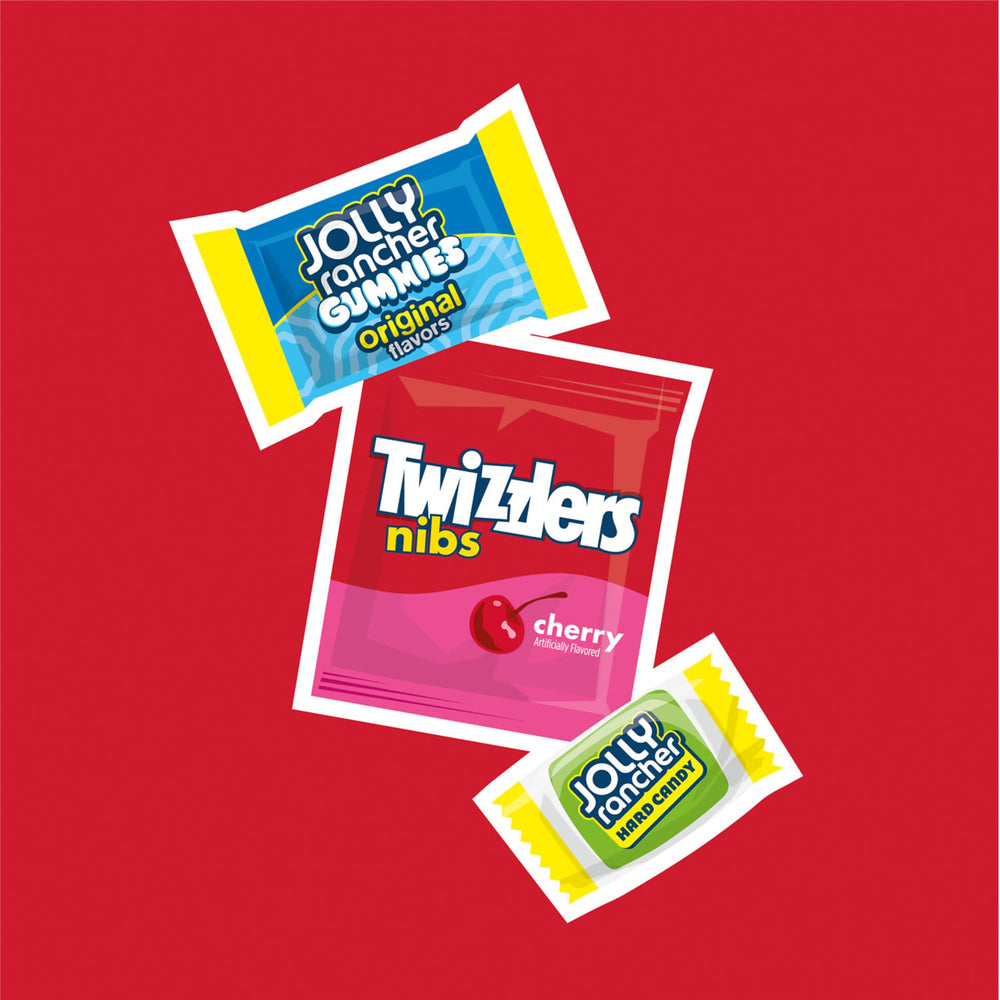 Twizzlers NIBS cherry chewy candy closeup, inviting texture for sharing.
