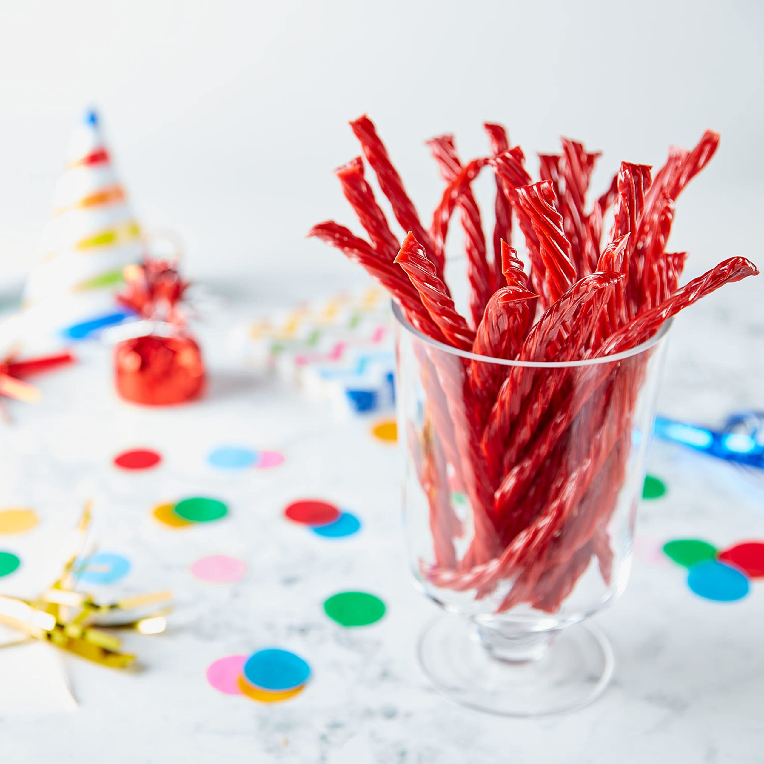 Twizzlers Twists Strawberry on a holiday tray, festive and fun.