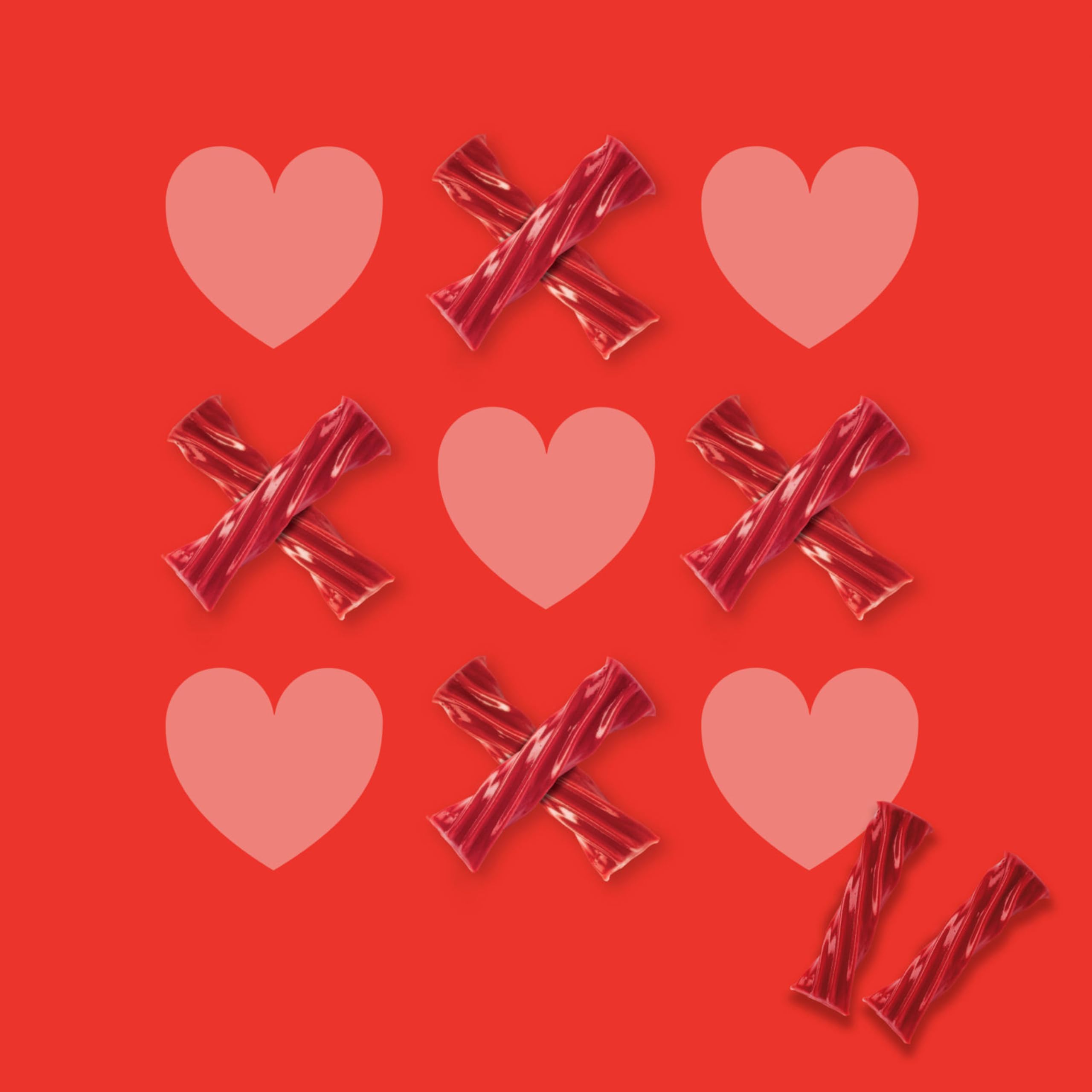 Twizzlers Twists candy stack ready for party favors.