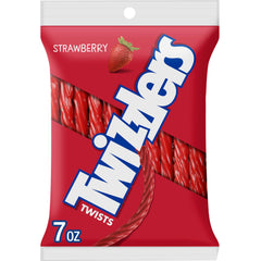 Twizzlers Twists Strawberry Candy bag on display, ideal for sharing at gatherings.