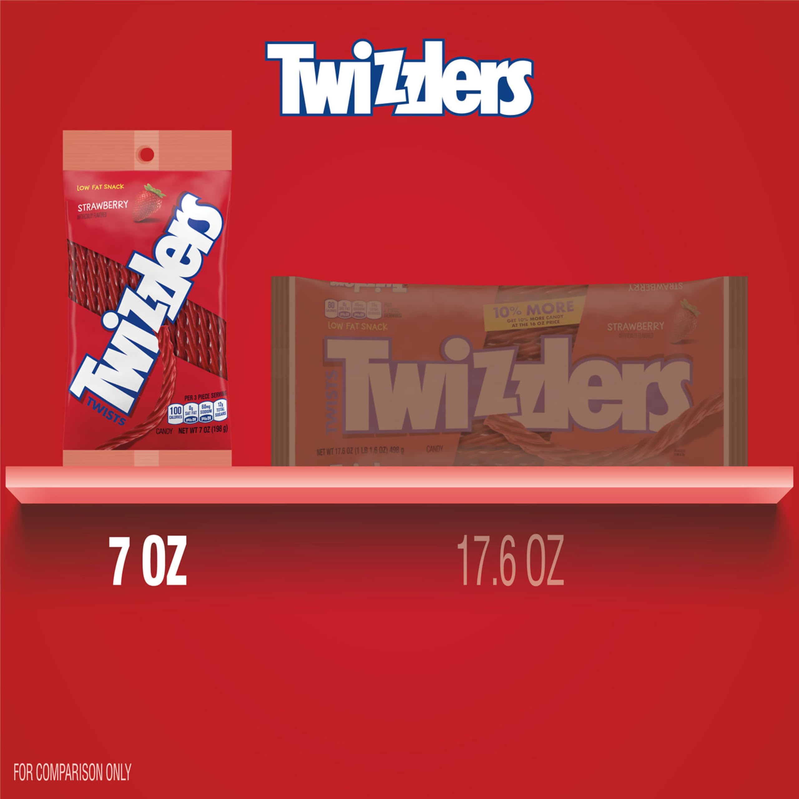 Twizzlers Twists Strawberry Candy bite-sized snacks perfect for on-the-go.