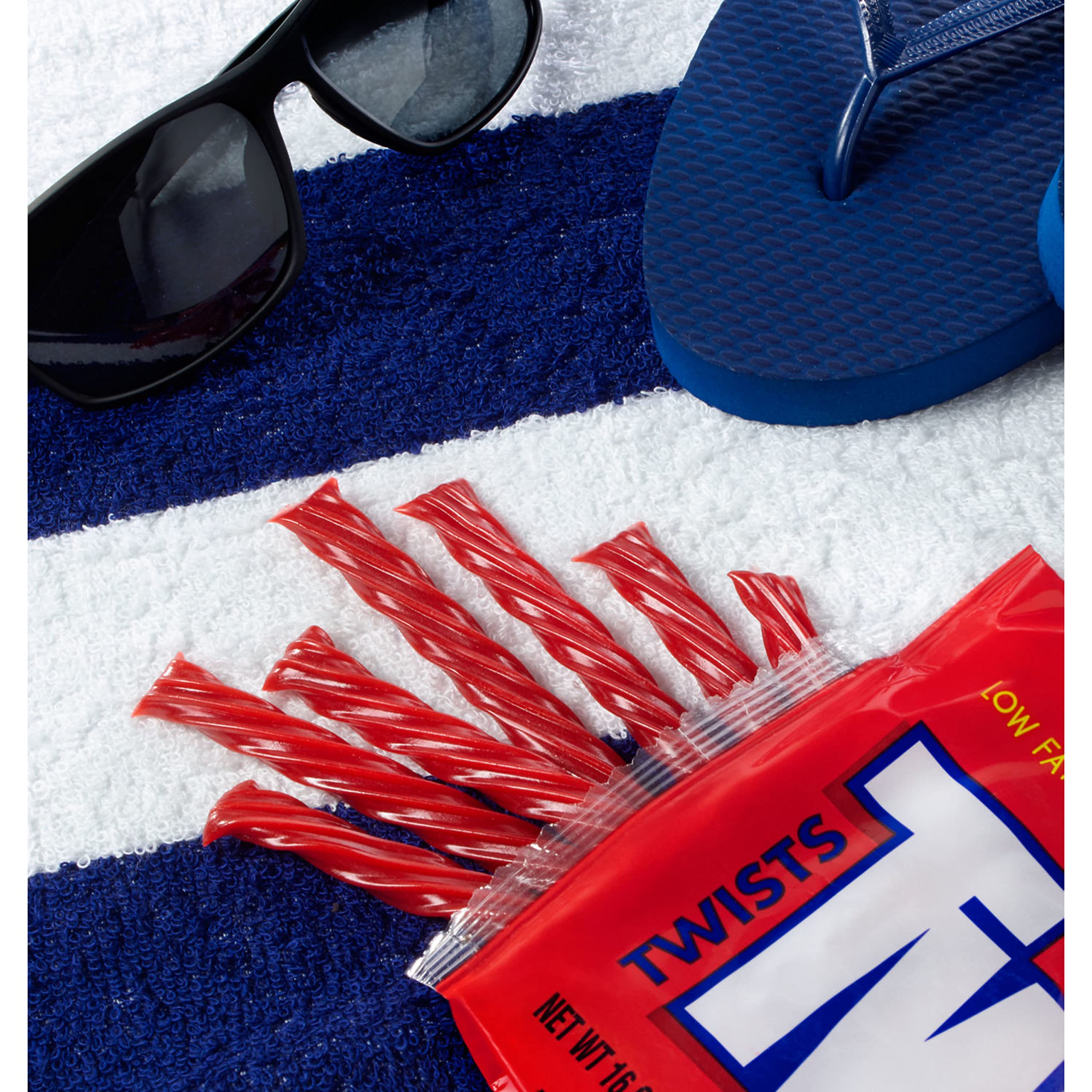 Gift-ready Twizzlers Twists strawberry in a snack bag.