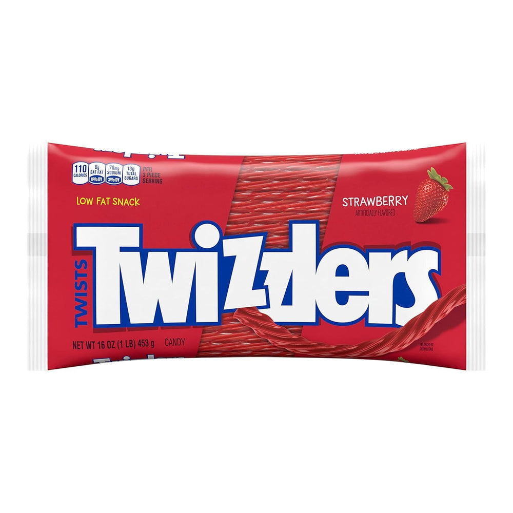 Twizzlers Twists strawberry packaging keeps snacks fresh and accessible.