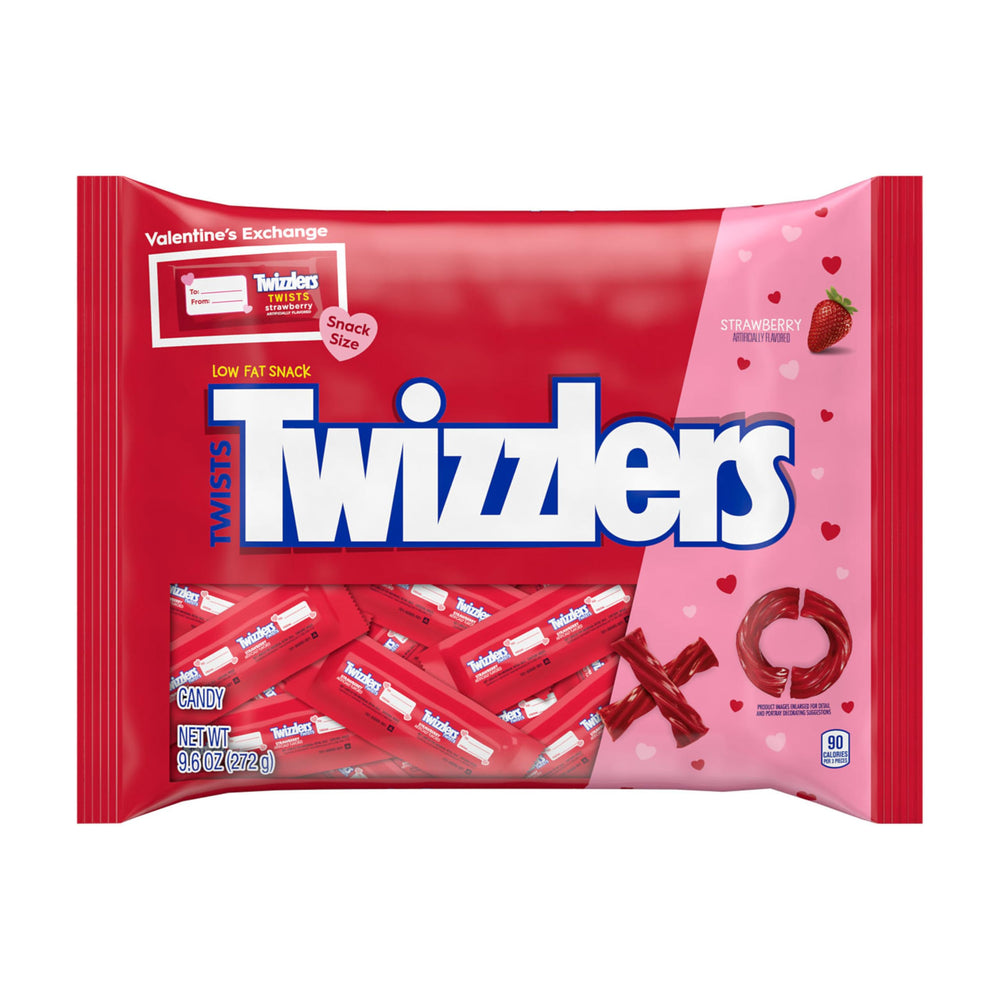 Twizzlers Valentine tag on pack for gifting.