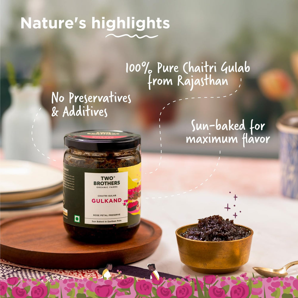 Two Brothers India Farms raw honey and mishri natural sweetness.