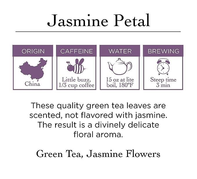 Two Leaves and a Bud jasmine tea aroma and subtle flavor notes