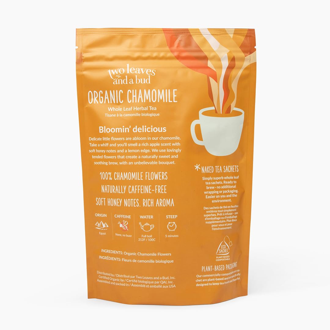 Two Leaves and a Bud pyramid sachets infusing for fuller flavor and aroma.