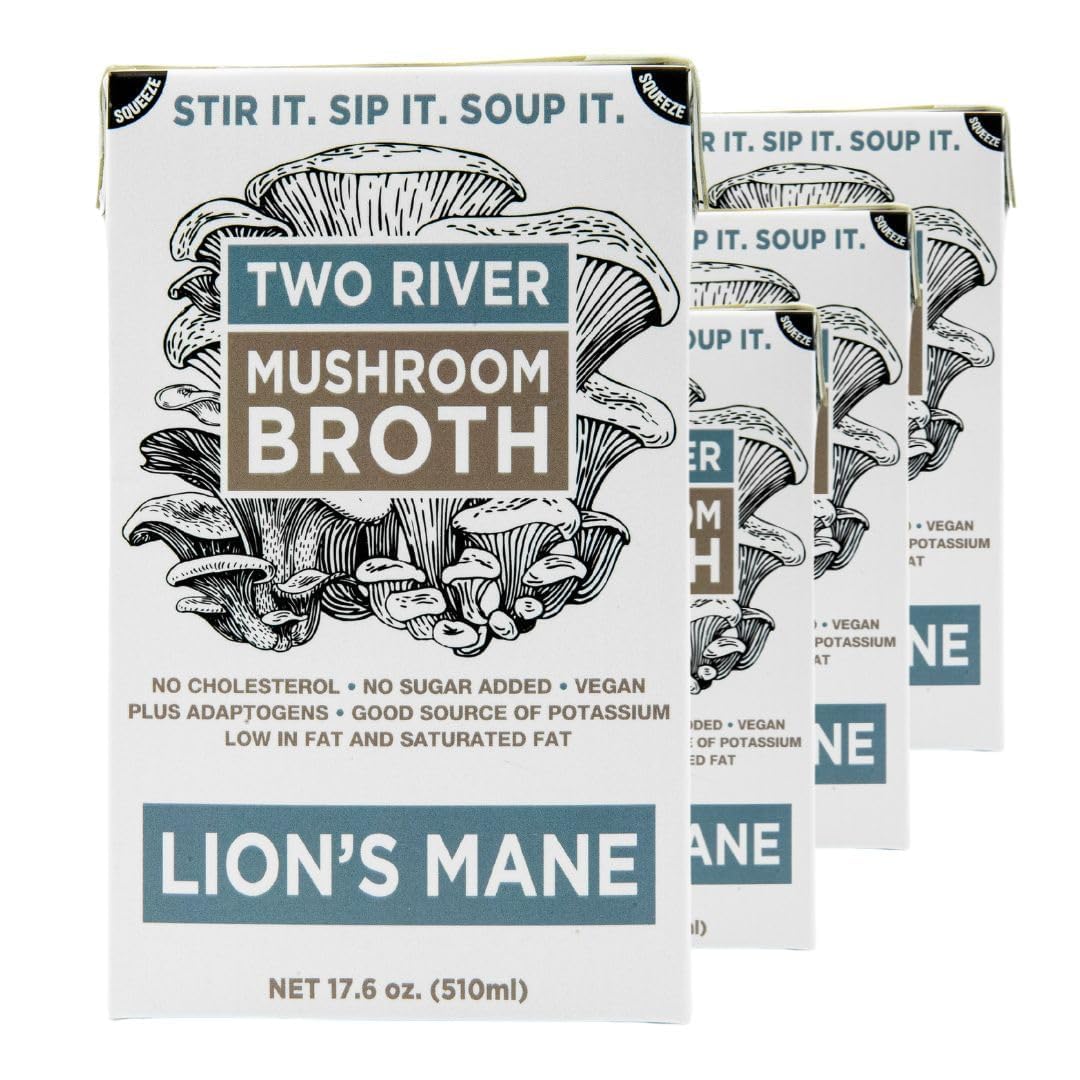 Two River Lion's Mane broth being poured to savor rich umami.